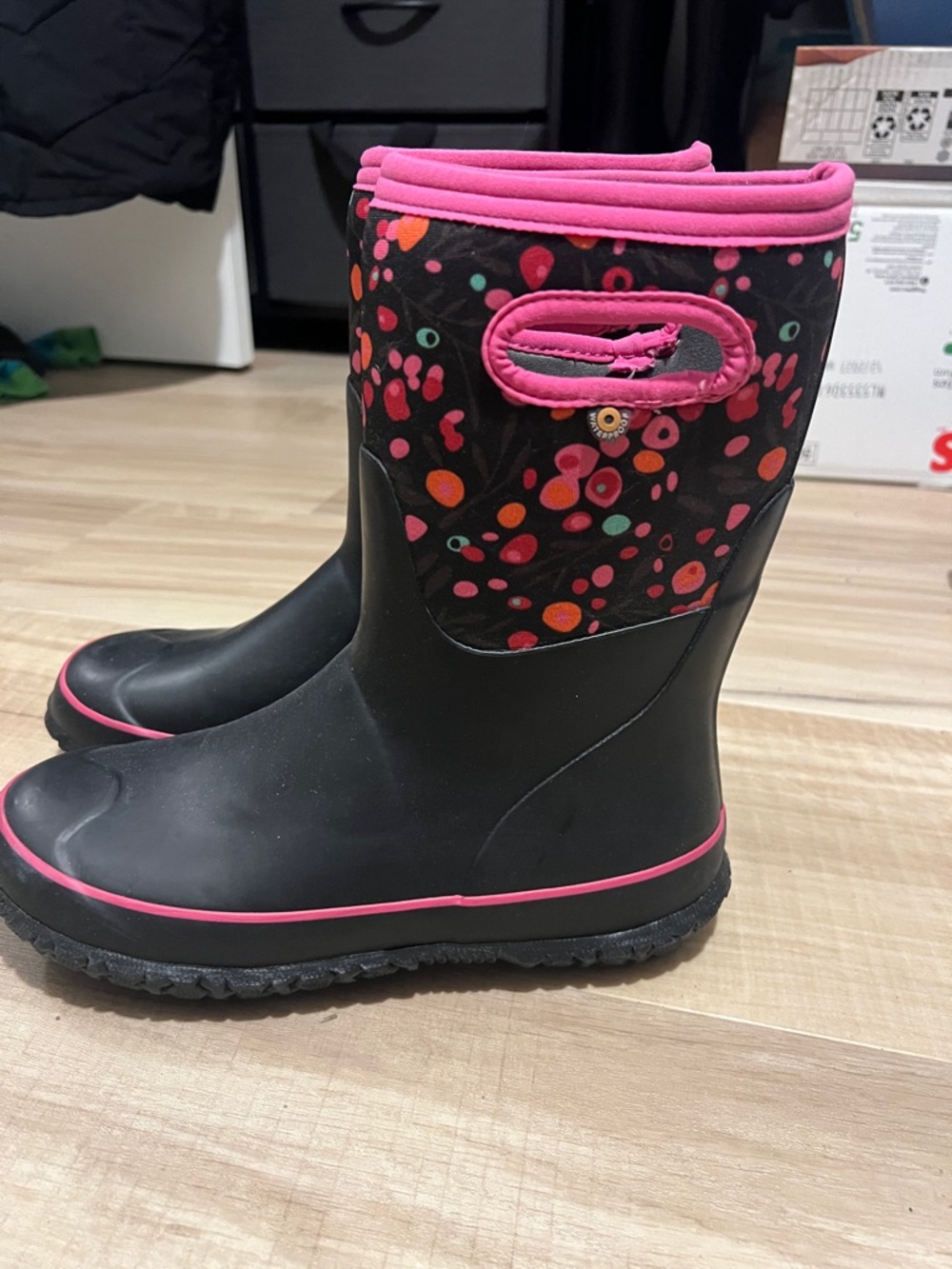 Bogs Bloom Waterproof Rain Boots Youth 6 Women’s 8